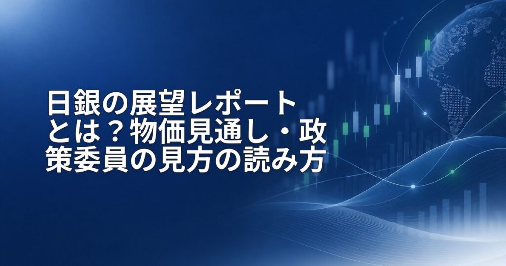 日銀の展望レポートとは?物価見通し・政策委員の見方の読み方