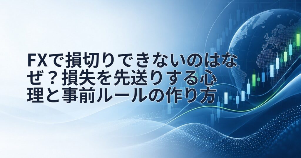 FXで損切りできないのはなぜ?損失を先送りする心理と事前ルールの作り方