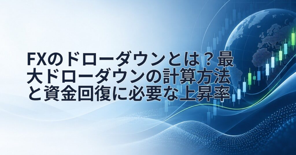 FXのドローダウンとは?最大ドローダウンの計算方法と資金回復に必要な上昇率
