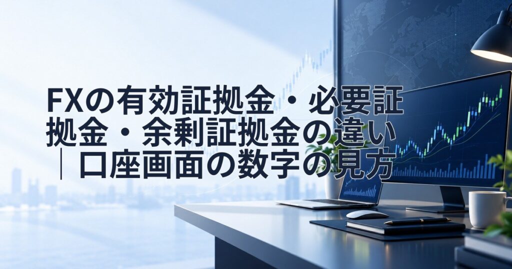 FXの有効証拠金・必要証拠金・余剰証拠金の違い｜口座画面の数字の見方