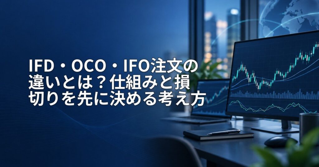 IFD・OCO・IFO注文の違いとは?仕組みと損切りを先に決める考え方