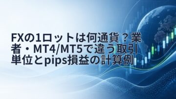 FXの1ロットは何通貨？業者・MT4/MT5で違う取引単位とpips損益の計算例
