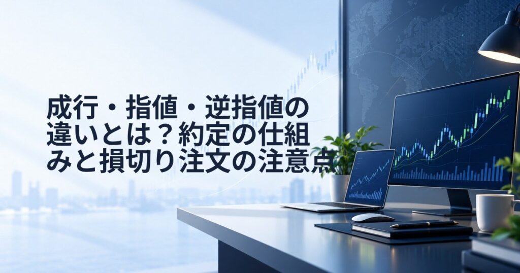 成行・指値・逆指値の違いとは?約定の仕組みと損切り注文の注意点