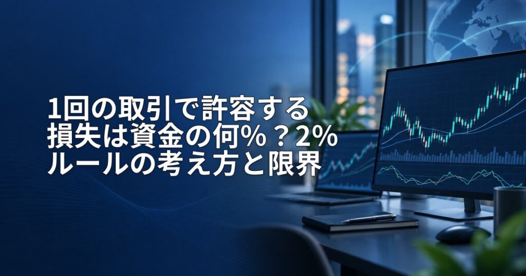 1回の取引で許容する損失は資金の何％？2％ルールの考え方と限界