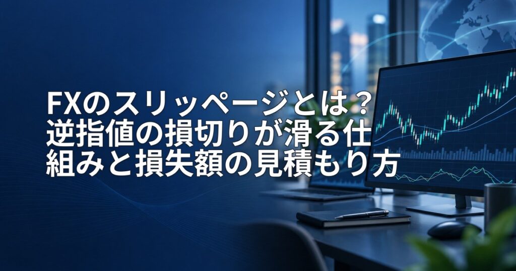 FXのスリッページとは?逆指値の損切りが滑る仕組みと損失額の見積もり方