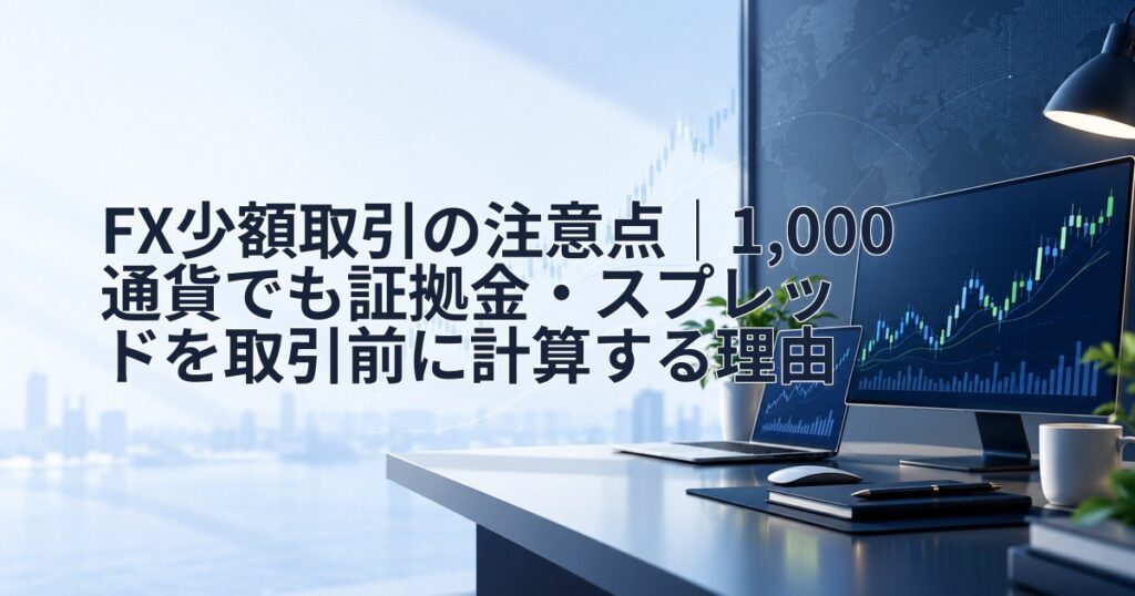 FX少額取引の注意点｜1,000通貨でも証拠金・スプレッドを取引前に計算する理由