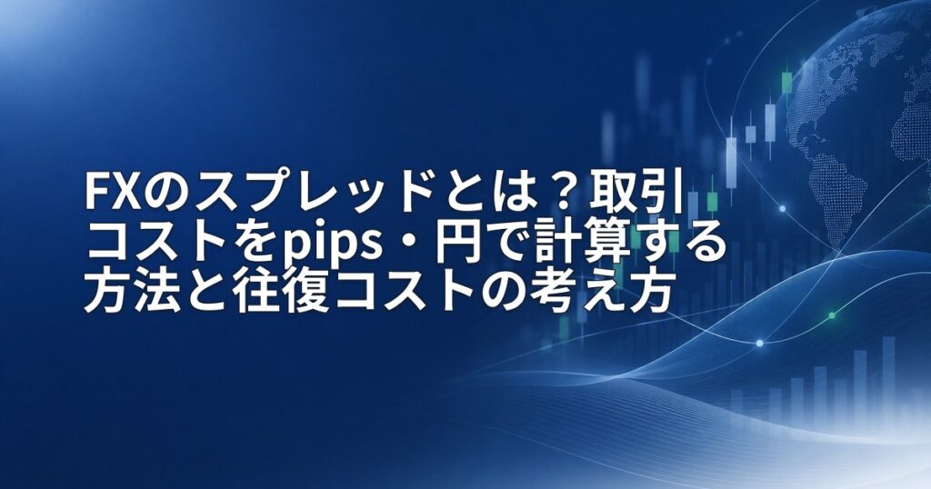 FXのスプレッドとは?取引コストをpips・円で計算する方法と往復コストの考え方
