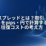 FXのスプレッドとは?取引コストをpips・円で計算する方法と往復コストの考え方