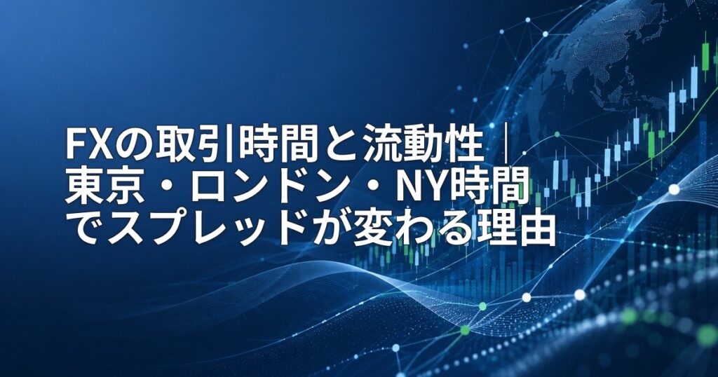 FXの取引時間と流動性|東京・ロンドン・NY時間でスプレッドが変わる理由