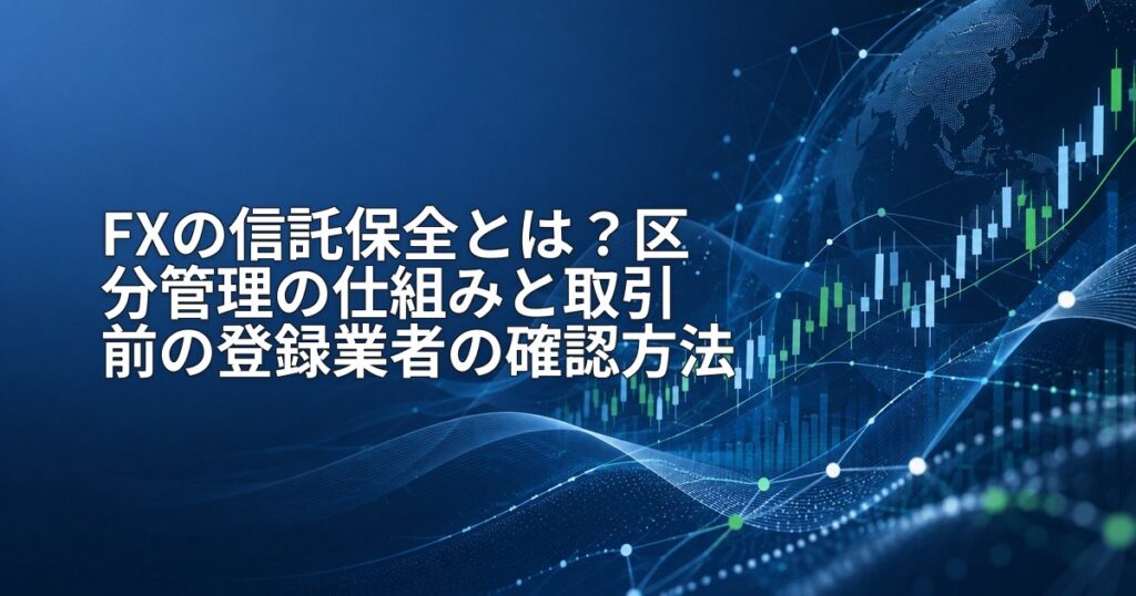 FXの信託保全とは？区分管理の仕組みと取引前の登録業者の確認方法