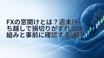 FXの窓開けとは？週末持ち越しで損切りがずれる仕組みと事前に確認する計算