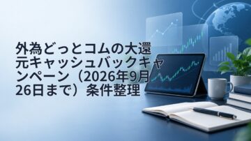 外為どっとコムの大還元キャッシュバックキャンペーン（2026年9月26日まで）条件整理