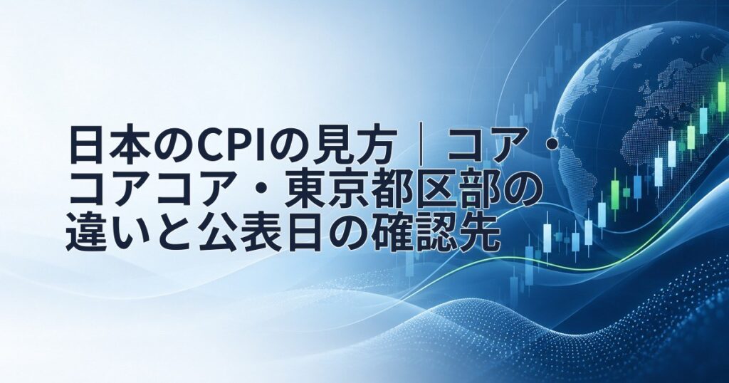 日本のCPIの見方｜コア・コアコア・東京都区部の違いと公表日の確認先