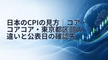 日本のCPIの見方｜コア・コアコア・東京都区部の違いと公表日の確認先
