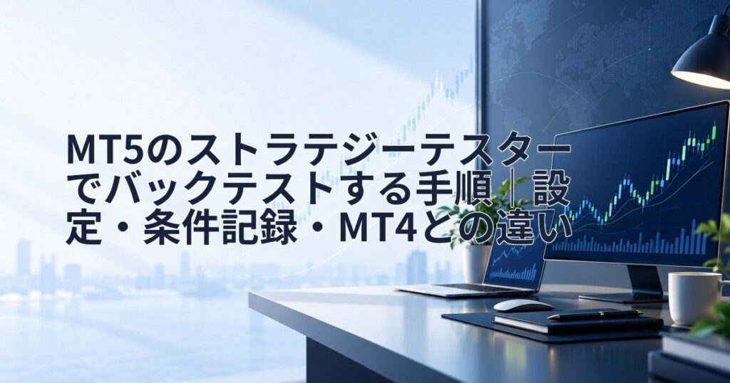MT5のストラテジーテスターでバックテストする手順|設定・条件記録・MT4との違い