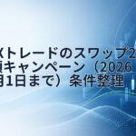 SBI FXトレードのスワップ20％増額キャンペーン（2026年10月1日まで）条件整理