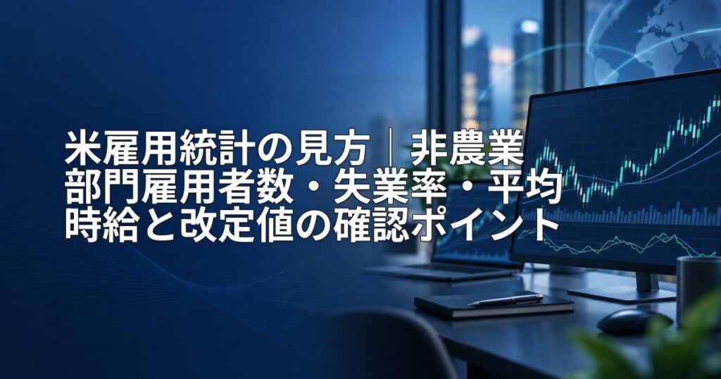 米雇用統計の見方|非農業部門雇用者数・失業率・平均時給と改定値の確認ポイント