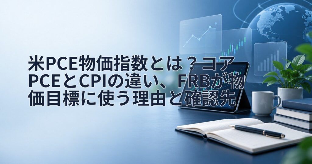 米PCE物価指数とは？コアPCEとCPIの違い、FRBが物価目標に使う理由と確認先