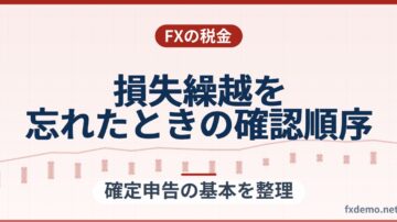 FX損失繰越を忘れたときの確認順序｜期限後申告・更正の請求の前に