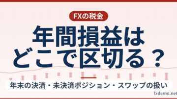 FXの年間損益はどこで区切る？年末の決済・未決済ポジション・スワップの扱い
