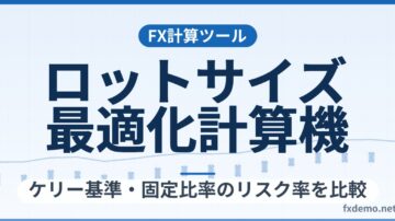 FXロットサイズ最適化計算機｜勝率と損益比からケリー基準・固定比率のリスク率を比較
